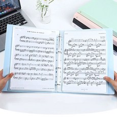 A4 음악파일 악보화일, 1개, 블랙