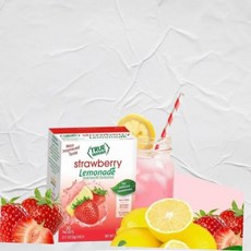 트루 레몬 딸기 레모네이드 워터 인핸서 드링크 믹스 물 저칼로리 음료 패킷 분말 향료 개별 스테비아가 함유, 1, 3g