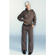 ZARA 자라 플러시 와이드 레그 팬츠 - 밍크 134733