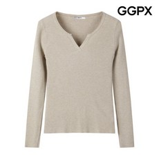 GGPX 지지피엑스 V넥 골지 심플 니트 GQ2KP029F