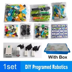 DIY 프로그래밍 로봇 공학 45300 전자 벽돌 케이스가 없는 WEDO2.0과 호환되는 어린이 재미있는 STEM 장난, 02 with box