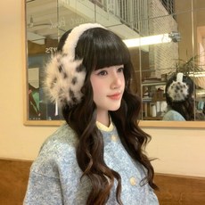 豹紋毛絨耳罩 冬季保暖耳包