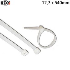 화이트 KDY 100개입 케이블타이 12.7x540mm AWA30294, 색상