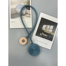 베스트셀러 모던 심플 원형커튼 마그네틱 스트랩 커튼 액세서리, 다크 블루, 1개