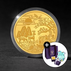 [골드팡] 24k 불로십장생 순금코인 0.2g +복패키지 세트 (당일도착) 콩알금 소원행운 미니골드바 덩어리금콩 황금쌀알 금테크 금거래소 기념선물
