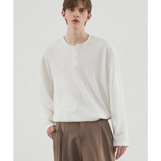 매장정품 DRAW FIT 드로우핏 포멀릭 리브드 헨리넥 티셔츠 [OFF WHITE] DFTS3101OWH 785841