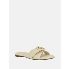 게스 리디아 시그니처 슬라이드 샌들 - 오프 화이트 SSPHHWJG 709465