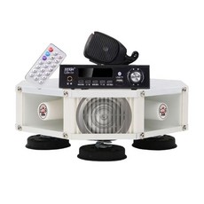 차량용 확성기 메가폰 사이렌 경적 경보 홍보 앰프, 상세페이지 참고, 400W(블루투스강화)트레블4개/베이스4개