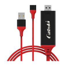 手機電視HDMI傳輸線, 紅色, 1個, 2m