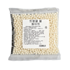 슈가 스프링클 트윙클 펄 화이트 구슬 식용 데코레이션 장식 소포장, 1개, 100g