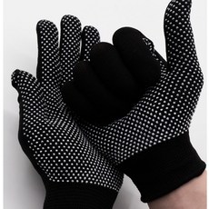 嘉儀出貨 可開發票 工廠手套 工地手套 防護手套 手套 勞保手套薄款尼龍幹活點膠手套批髮工作司機防滑男女耐磨透氣手套, 黑24雙, 1個