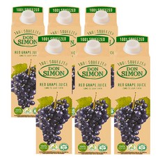 돈시몬 100%착즙 적포도 주스 6개(1000mlx6개) 음료수생과일어린이, 1L, 6개