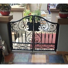 유럽식 철제 대문 마당 빌라 정원 문 스타일 철대문 펜션 휀스 주택 야외 인테리어 전원, 철제 (맞춤형 고객센터 문의), 1개