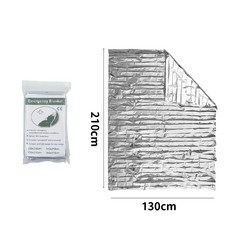 鋁箔救生毯 求生毯 鋁箔毯 救援毯 保溫毯 應急毯 野外露營地震用, 1個, 130*210cm