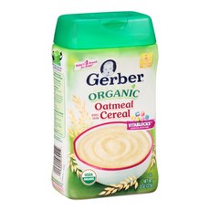 거버 오가닉 포 베이비 1단계 이유식 곡물 & 성장 시리얼 거버 오가닉 포 베이비 1단계 이유식 곡물 & 성장 시리얼 오트밀 시리얼 통곡물 & 철분 함유 USDA 유기농 &, 1개