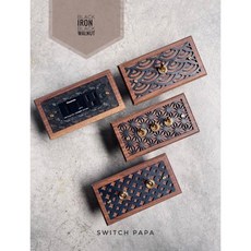 switchpapa 鉄山 開關插座面板蓋板，多款可選，快速出貨，輕鬆打造居家新風格, 1個, 黃銅2開