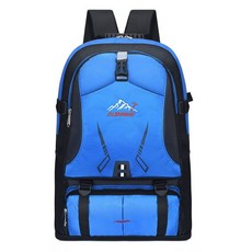 戶外登山包超大容量70陞迷彩雙肩包男女旅遊行李包背包運動旅行包, 60L大容量天藍