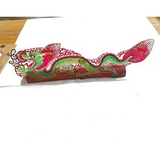 皮影 火龍 牛皮 雕刻 手工上色 長50cm, 如圖所示, 1個