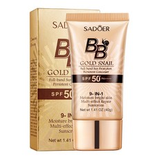 SADOER 黃金蝸牛BB霜 SPF50 PA++++ 遮瑕隔離, 防晒BB霜SPF50+PA+++02#象牙白40, 1個