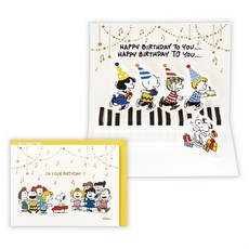hallmark Snoopy 史努比 立體燙金 生日卡片, 1個