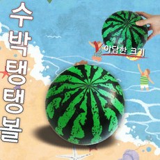 비치볼 무늬 수박 어린이 야외 칼라 공 활동 놀이 물놀이 여름 유치원 탱탱볼, 1개, 펌프