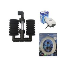 아마존 스펀지 여과기 XY-2831 + 기포기 SH-A1 세트, 5세트