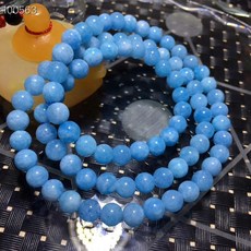 葉舒華同款海藍寶玉髓手鍊 補水美容養顏 潤藍水晶手串 情侶學生手鍊