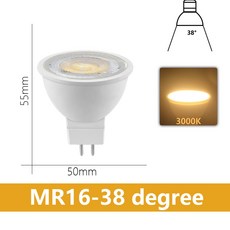 MR16 GU5.3 LED 스포트라이트 220V AC110V 3W-8W 빔 각도 38/120 학위 가정용 에너지 절약 실내 전구 테이, 03 38 degrees 3000K, 01 AC100-240V, 05 3w