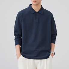 長袖polo衫男防寒修身大尺碼防風運動休閒透氣保暖長袖上衣工作衫高爾夫球衫打底衫翻領爸爸男款春秋天內搭男士長版寬鬆商務男裝polo衫發熱衣長袖t恤-
