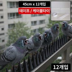 케이비지리테일 다쪼차 비둘기 퇴치 스파이크 재방문률0%, 1개, 화이트 12p