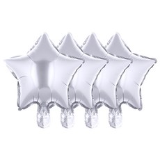 아트포유 은박 미니 별 풍선 30cm, 4개, 화이트 골드