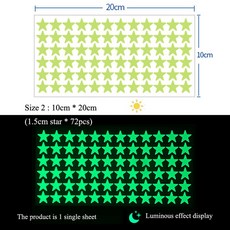 빛나는 별 벽 스티커 어린이 방 장식 자체 접착 데칼 침실 배경 홈 속에서, 06 Star Size 2
