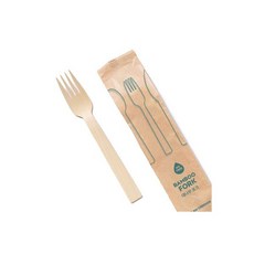 IG 일회용 위생 대나무 포크 / 종이개별포장 / 소량 100개, 1개