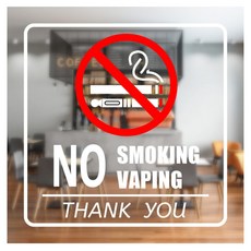 인테리어소품 금연안내 아크릴스티커 문입구표지