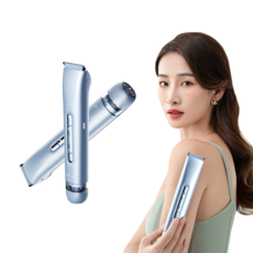 2in1 전기 제모기 듀얼 헤드 여성면도기 바디 제모기, 블루