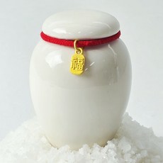 티큐 풍수 인테리어 소품 액막이 재물복 금 단지 항아리, 1개