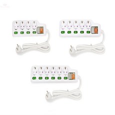 안전 개별 스위치 멀티 콘센트 공간 절약 멀티탭 스위치, 1개, 1.5cm, 4구