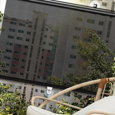 부착식 블라인드 창틀 대형 햇빛 차단 가리개 베란다 거실