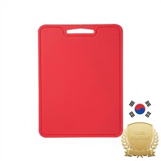 아티즌 쿡 국산 실리콘 도마 컷팅보드 향균 미끄럼 방지 칼자국 논슬립, 1개, 레드