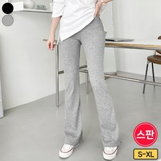 바비팩토리 여성용 쫀쫀 대박 스판 밴딩 골지 세미 부츠컷 레깅스 데일리 팬츠 바지