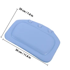 욕실 욕조 목욕 베개 진한 파란색 편안한 헤드레스트 3개의 흡착컵 청소가 쉬운 가벼운 휴대용 목욕 베개, 01 Sky-blue