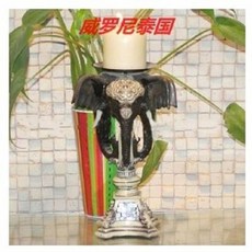 威羅尼 泰國 造型燭台, 1件, 1L, 泰國樹脂-精品燈飾/燭臺/香具-玻璃亮片像頭頂燭臺
