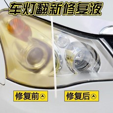 睿利行 大燈翻新劑, 1個, 清洗工具/海綿擦板1塊,免拆一擦即亮【車燈翻新乳】去黃去模糊防氧