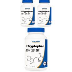nutricost 左旋色胺酸無麩質膠囊 500mg, 120顆, 3罐