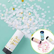 컨페티 폭죽 파티 송년회 종이 꽃가루 신년회 휴대용 돌잔치 결혼식 스프링 반짝이 졸업식 간편한, 화이트