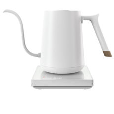 Timemore 泰摩 魚Smart 溫控手沖壺, 1個, 600ml細口壺(白), 水壺蓋子及底座, 600ml