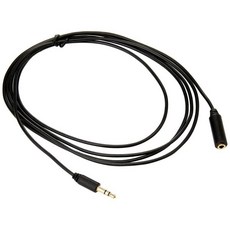 StarTech.com 12피트3.7미터 3.5mm 오디오 연장 케이블 PC 스피커 스트레인 릴리프 검정색 Aux MU12MF 3078295, 6 피트 / 2미터, 표준