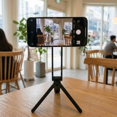 미로나 초경량 맥세이프 스마트폰 삼각대, 블랙