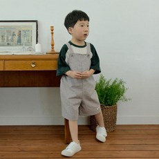 스텔라앤케이 체크멜빵반바지(S~XL)