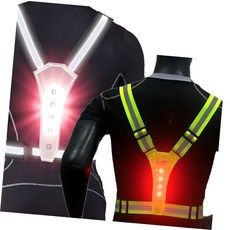4LED 안전 야광 신호수 조끼 작업 조끼 반사띠 바이크, 그레이